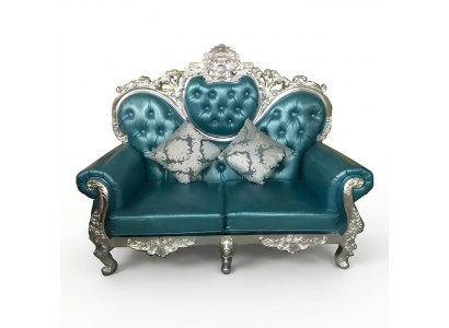 Sofa Throne Royal Podkładka Chesterfield Aksamit Sofy Dwumiejscowe Antyk Styl Nowe