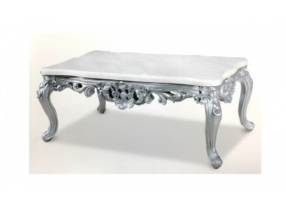 Barokowy rokokowy stolik kawowy Drewno Tabela Side Sofa Kanapa stoły Marmur