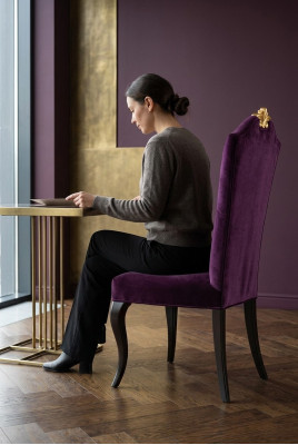 Krzesło Tron Fotel Zestaw jadalnia designerskie Drewno Antyk w stylu barokowym rokoko
