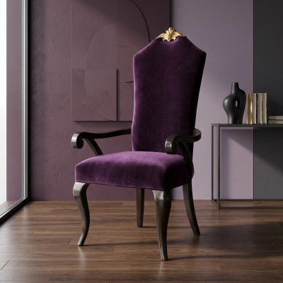 Krzesło Krzesła Tron Fotel Zestaw jadalnia designerskie Drewno Antyk w stylu barokowym