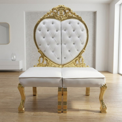 Chesterfield Throne Fotel Royal Podkładka Aksamit Love Heart Antyk Style Krzesła