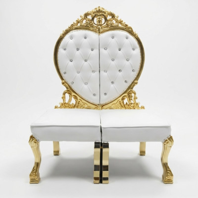 Chesterfield Throne Fotel Royal Podkładka Aksamit Love Heart Antyk Style Krzesła