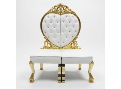 Chesterfield Throne Fotel Royal Podkładka Aksamit Love Heart Antyk Style Krzesła