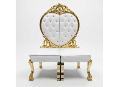 Chesterfield Throne Fotel Royal Podkładka Aksamit Love Heart Antyk Style Krzesła