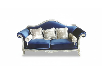 Dwuosobowa sofa tronowa Royal Podkładka Aksamit 2 miejsce do siedzenia Antyk w stylu Chesterfield