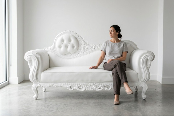 Leżak Throne Szezlong Royal Podkładka Chesterfield Aksamit Antyk Style Fotel