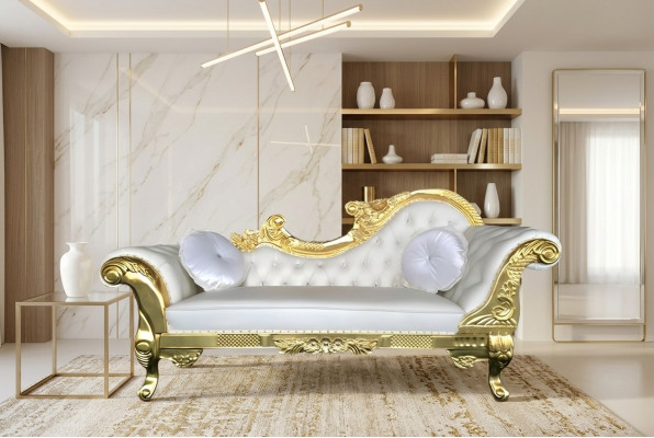 Szezlong Noble Chesterfield Szezlong w stylu Antyk Leżanka szezlong rozkładany nowy