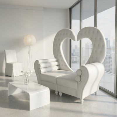Sofa Royal Podkładka Chesterfield Aksamit 2 miejsce siedzące Antyk Style Fotel Couches