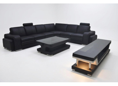 Skóra Couch Żywy krajobraz Narożnik Ustawić Design Sofa L-Shape A1109B Sofy Kanapy