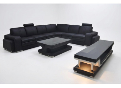 Skóra Couch Żywy krajobraz Narożnik Ustawić Design Sofa L-Shape A1109B Sofy Kanapy