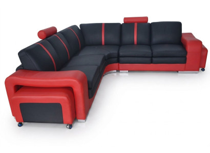 Narożnik Sofa Kanapa Podkładka Narożnik Siedziba Skóra Ustawić Żywy krajobraz Podświetlany kształt litery L