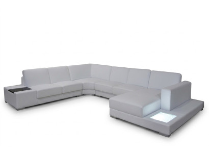 Skórzana sofa kanapa Żywy krajobraz Narożnikowa kanapa Ustawić Design Nowoczesna Sofa Kształt U A1110