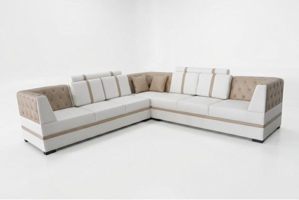 Skórzana sofa kanapa Żywy krajobraz Narożnik Ustawić Design Modern Sofa A1128
