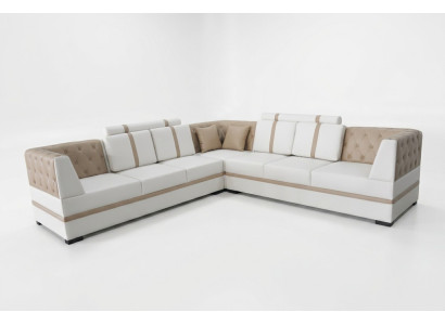 Skórzana sofa kanapa Żywy krajobraz Narożnik Ustawić Design Modern Sofa A1128