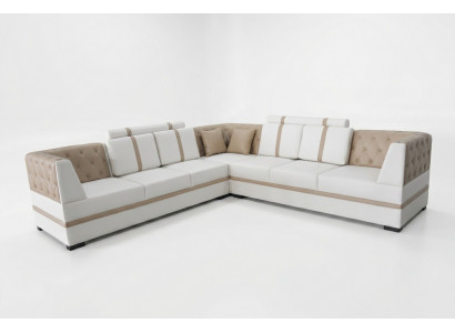 Skórzana sofa kanapa Żywy krajobraz Narożnik Ustawić Design Modern Sofa A1128