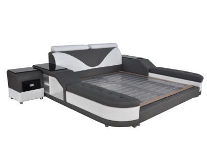 Skóra Design Podkładka łóżka Double Modern 140/160/180/200 Łóżko LB8817