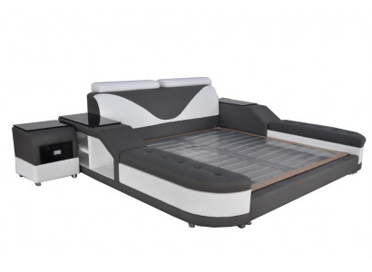 Skóra Design Podkładka łóżka Double Modern 140/160/180/200 Łóżko LB8817