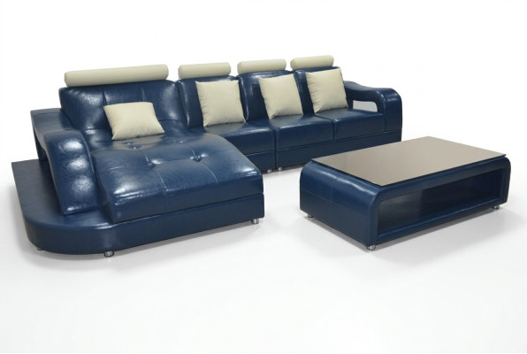 Skórzana Sofa Kanapa Żywy krajobraz Narożnik Ustawić Design Nowoczesna Sofa w kształcie litery L