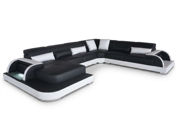 Skóra Sofa Kanapa Żywy krajobraz Narożnik Ustawić Design Nowoczesne Sofy Kształt U Kanapy