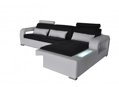 Skórzana sofa kanapa Żywy krajobraz Narożnik Ustawić Design Nowoczesna sofa dekoracyjna w kształcie litery L