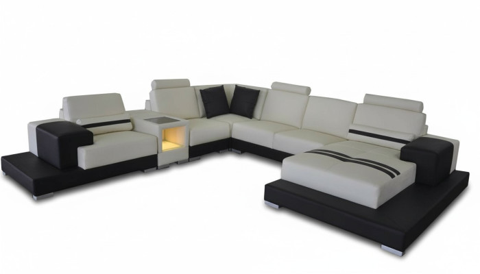 Skórzana Sofa Kanapa Żywy krajobraz Narożnik Ustawić Design Dekoracyjna Nowoczesna Sofa