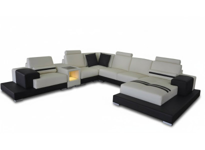 Skórzana Sofa Kanapa Żywy krajobraz Narożnik Ustawić Design Dekoracyjna Nowoczesna Sofa