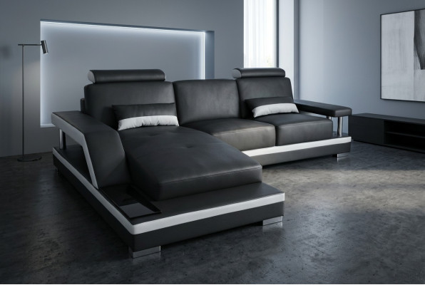 Skórzana sofa Żywy krajobraz Narożnik Ustawić Design Nowoczesna sofa w kształcie litery L