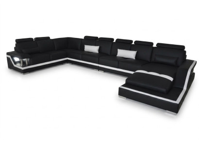 Skórzana sofa Żywy krajobraz Narożnik Ustawić Design Nowoczesna Sofa Kształt U