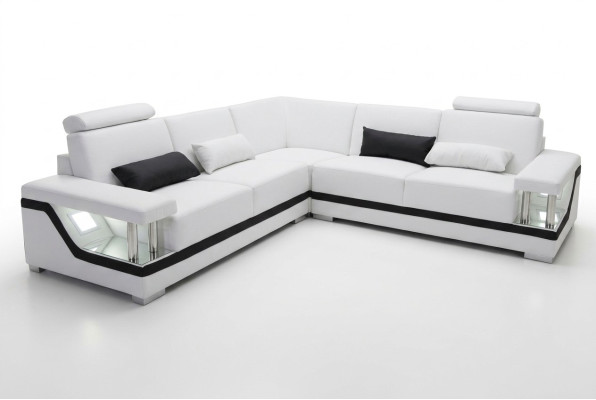 Skórzana sofa kanapa Żywy krajobraz Narożnik Ustawić Design Nowoczesna Narożnik Sofa L-kształt L6002