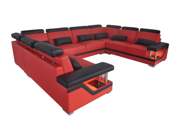 Skórzana Sofa Kanapa Żywy krajobraz Narożnik Ustawić Design Nowoczesna Sofa Kształt U Nowy L6002