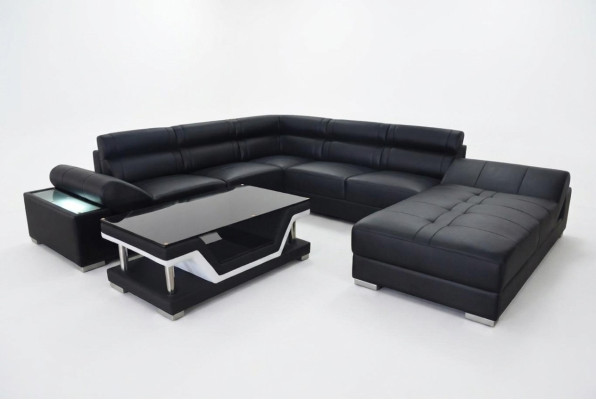 Skórzana Sofa Kanapa Żywy krajobraz Narożnik Ustawić Design Nowoczesna Sofa Kształt U