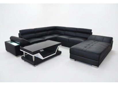 Skórzana Sofa Kanapa Żywy krajobraz Narożnik Ustawić Design Nowoczesna Sofa Kształt U