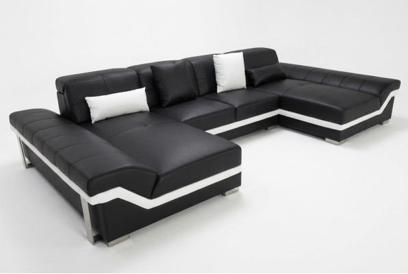 Skórzana Sofa Kanapa Żywy krajobraz Narożnik Ustawić Design Nowoczesna Sofa Kształt U K5007C