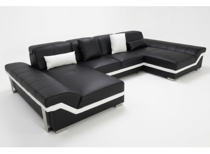 Skórzana Sofa Kanapa Żywy krajobraz Narożnik Ustawić Design Nowoczesna Sofa Kształt U K5007C
