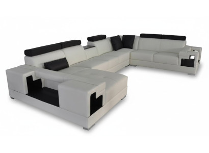 Skórzana sofa Narożnik Sofa Kanapa Żywy krajobraz Sofy Kanapy Ustawić Design Modern New