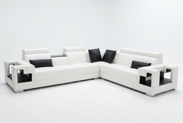 Sofa skórzana kanapa Żywy krajobraz Narożnik Ustawić Design Nowoczesna sofa w kształcie litery L K5001