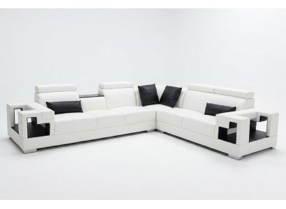 Sofa skórzana kanapa Żywy krajobraz Narożnik Ustawić Design Nowoczesna sofa w kształcie litery L K5001