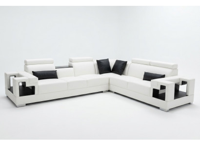 Sofa skórzana kanapa Żywy krajobraz Narożnik Ustawić Design Nowoczesna sofa w kształcie litery L K5001