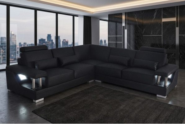 Skórzana sofa kanapa Żywy krajobraz Narożnik Deko Ustawić Design Nowoczesna sofa w kształcie litery L