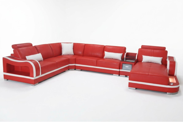 Skórzana Sofa Kanapa Żywy krajobraz Ustawić Design Nowoczesna Narożnik Dekoracyjna Sofa