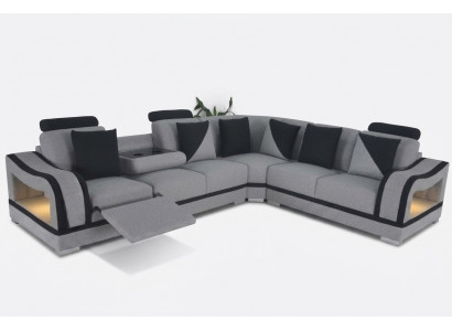 Skórzana sofa kanapa Żywy krajobraz Ustawić Design Nowoczesna sofa Narożnik w kształcie litery L