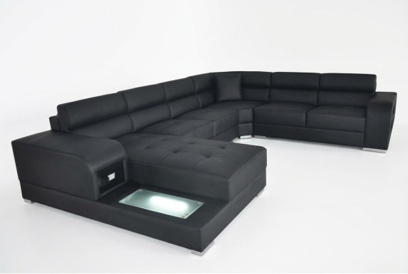 Skórzana Sofa Kanapa Żywy krajobraz Ustawić Design Nowoczesna Narożnik Sofa Kształt U G8029