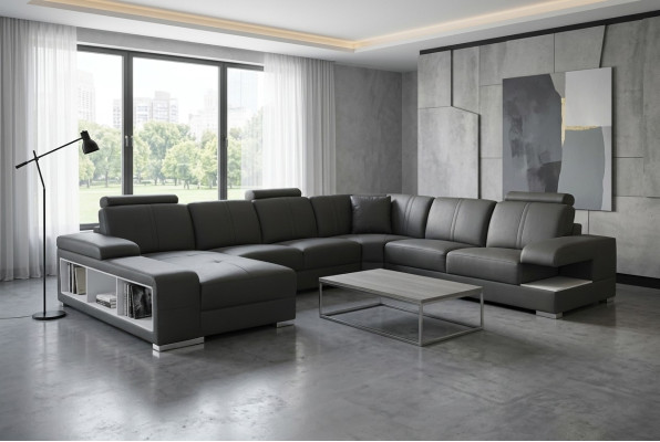 Skórzana Sofa Kanapa Żywy krajobraz Ustawić Design Nowoczesna Narożnik Sofa Kształt U Nowy G8028