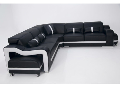 Skórzana sofa kanapa Żywy krajobraz Ustawić Modern Design Narożnik Sofa w kształcie litery L