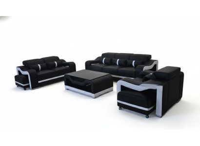 Sofa Skóra Kanapa Podkładka Ustawić 3+2+1 Siedziba Komplet Obcios G8027D + Tabela