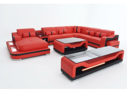Skóra Sofa Kanapa Podkładka Komplet Ustawić Żywy krajobraz Kanapy Sofy