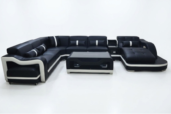 Narożnik Sofa Kanapa Podkładka Narożnik Ustawić Skóra Kanapy Żywy krajobraz U Shape Sofas