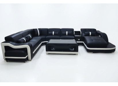 Narożnik Sofa Kanapa Podkładka Narożnik Ustawić Skóra Kanapy Żywy krajobraz U Shape Sofas