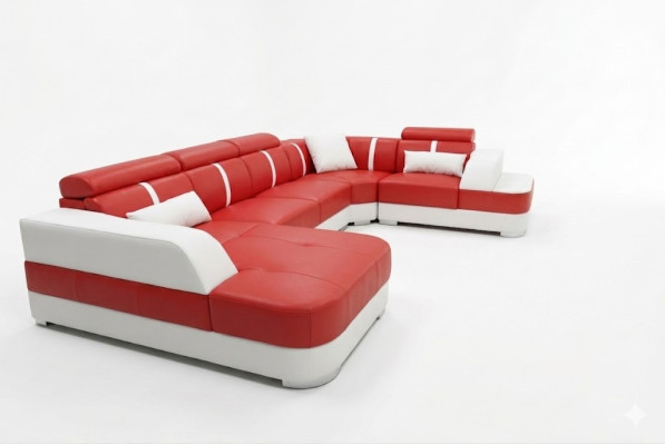 Design Narożnik Couch Siedziba Skóra Podkładka Narożnik Ustawić Żywy krajobraz Sofas New Sofa