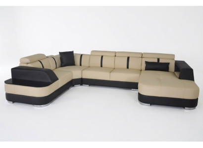 Narożnik Sofa Kanapa Podkładka Narożnik Ustawić Skóra Sofa Kanapy Żywy krajobraz U kształt